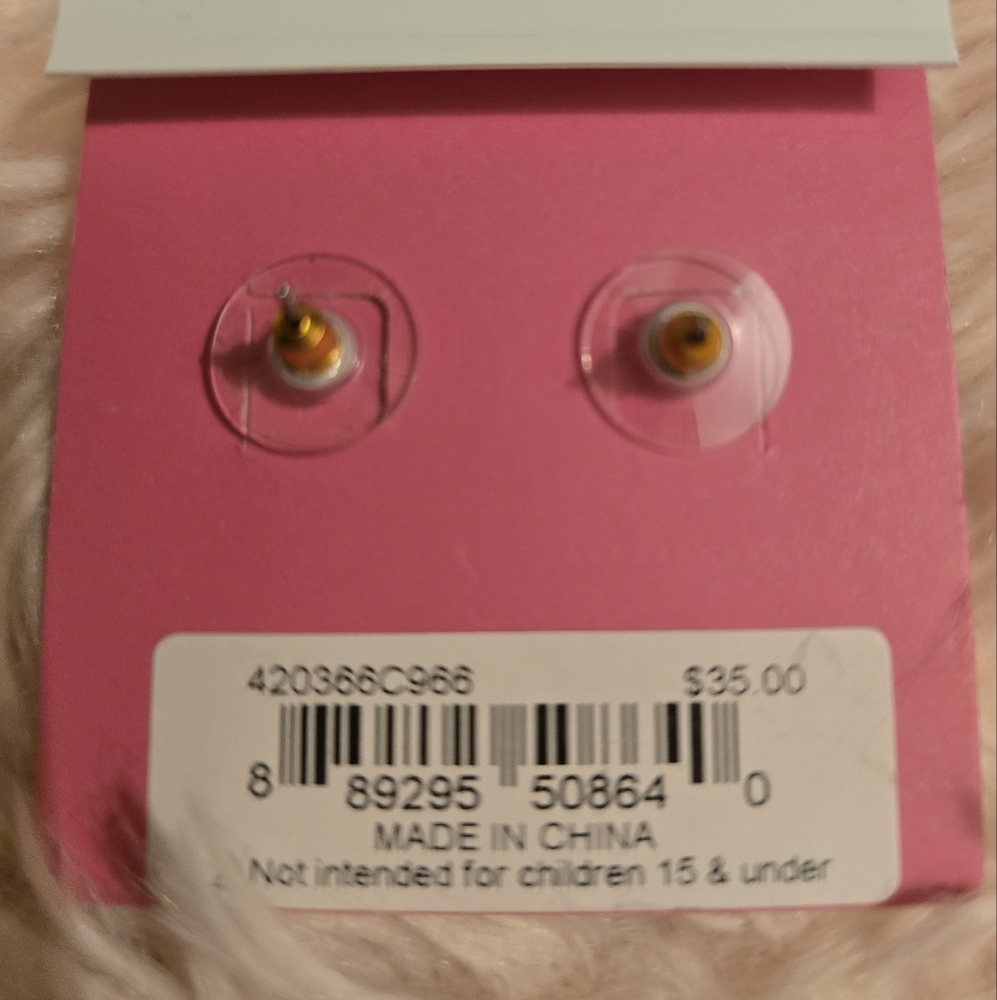 Betsey Johnson Turkey stud post earrings! NWT! - Picture 6 of 9